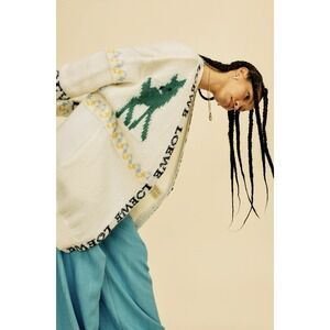 Loewe Deer Mohair Cardigan Oversized M Ivory Kid Mohair Italy Luxury Designer